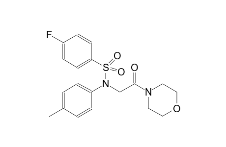 benzenesulfonamide, 4-fluoro-N-(4-methylphenyl)-N-[2-(4-morpholinyl)-2-oxoethyl]-