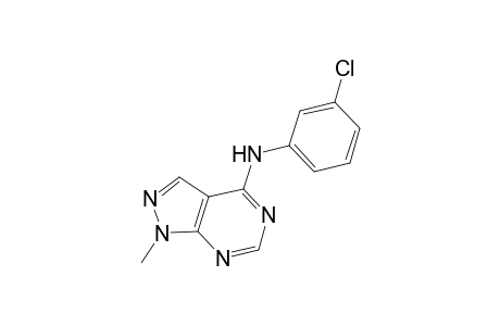 1H-Pyrazolo[3,4-d]pyrimidin-4-amine, N-(3-chlorophenyl)-1-methyl-