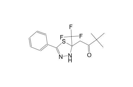 3,3-dimethyl-1-[5-phenyl-2-(trifluoromethyl)-2,3-dihydro-1,3,4-thiadiazol-2-yl]-2-butanone