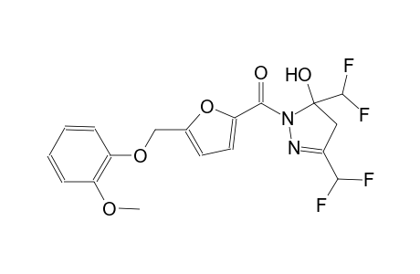 3,5-bis(difluoromethyl)-1-{5-[(2-methoxyphenoxy)methyl]-2-furoyl}-4,5-dihydro-1H-pyrazol-5-ol