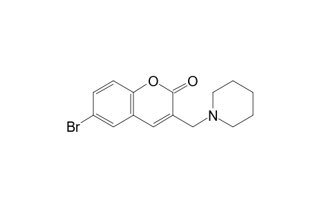 6-bromanyl-3-(piperidin-1-ylmethyl)chromen-2-one