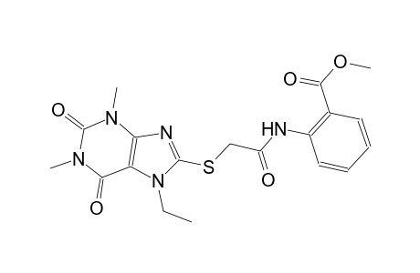 benzoic acid, 2-[[[(7-ethyl-2,3,6,7-tetrahydro-1,3-dimethyl-2,6-dioxo-1H-purin-8-yl)thio]acetyl]amino]-, methyl ester