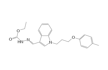 ethyl (2E)-2-({1-[3-(4-methylphenoxy)propyl]-1H-indol-3-yl}methylene)hydrazinecarboxylate