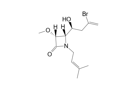 (3R,4S)-4-[(S)-3-Bromo-1-hydroxybut-3-enyl]-3-methoxy-1-(3-methylbut-2-enyl)azetidin-2-one