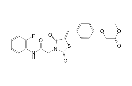 methyl [4-((Z)-{3-[2-(2-fluoroanilino)-2-oxoethyl]-2,4-dioxo-1,3-thiazolidin-5-ylidene}methyl)phenoxy]acetate
