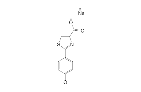 SODIUM-SALT-OF-2-(4'-HYDROXYPHENYL)-4,5-DIHYDROTHIAZOLE-4-CARBOXYLIC-ACID