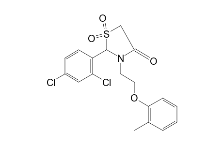 2-(2,4-dichlorophenyl)-3-[2-(o-tolyloxy)ethyl]-4-thiazolidinone, 1,1-dioxide
