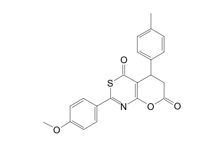 2-(4-Methoxyphenyl)-5-(4-methylphenyl)-5,6-dihydro-4H,7H-pyrano[2,3-d][1,3]thiazine-4,7-dione