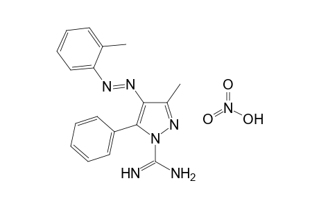 3-METHYL-5-PHENYL-4-(o-TOLYLAZO)PYRAZOLE-1-CARBOXAMIDINE, MONONITRATE