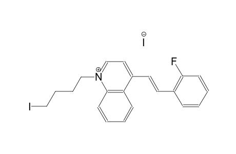 quinolinium, 4-[(E)-2-(2-fluorophenyl)ethenyl]-1-(4-iodobutyl)-, iodide