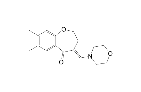 (4E)-7,8-dimethyl-4-(4-morpholinylmethylidene)-2,3-dihydro-1-benzoxepin-5-one