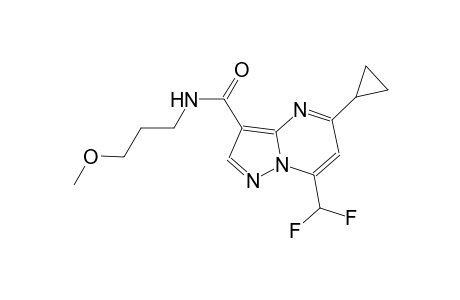 pyrazolo[1,5-a]pyrimidine-3-carboxamide, 5-cyclopropyl-7-(difluoromethyl)-N-(3-methoxypropyl)-