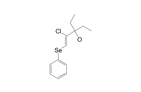 E-1-PHENYLSELENO-2-CHLORO-3-ETHYL-1-PENTEN-3-OL