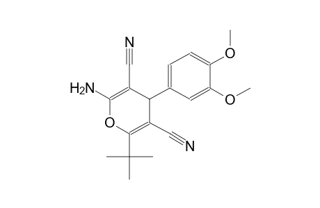 2-amino-6-tert-butyl-4-(3,4-dimethoxyphenyl)-4H-pyran-3,5-dicarbonitrile