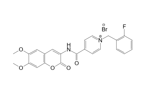 1-(2-Fluorobenzyl)-4-(6,7-dimethoxy-2-oxo-2H-chromen-3-ylcarbamoyl)pyridinium bromide