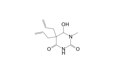 2,4(1H,3H)-Pyrimidinedione, dihydro-6-hydroxy-1-methyl-5,5-di-2-propenyl-