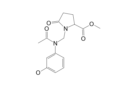 METHYL-1-[(N-ACETYL-3-HYDROXYANILINO)-METHYL]-PYROGLUTAMATE