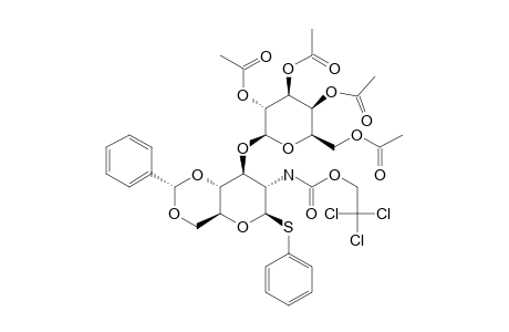 #24;PHENYL-2,3,4,6-TETRA-O-ACETYL-BETA-D-GALACTOPYRANOSYL-(1->3)-O-4,6-O-BENZILIDENE-2-DEOXY-1-THIO-2-(2,2,2-TRICHLOROETHOXYCARBONYL-AMINO)-BETA-D-GLUCOPYRANOS