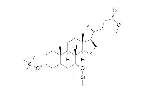 Cholan-24-oic acid, 3,7-bis[(trimethylsilyl)oxy]-, methyl ester, (3.alpha.,5.beta.,7.alpha.)-