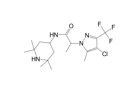 2-[4-chloro-5-methyl-3-(trifluoromethyl)-1H-pyrazol-1-yl]-N-(2,2,6,6-tetramethyl-4-piperidinyl)propanamide