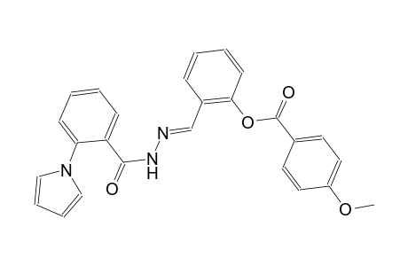 2-((E)-{2-[2-(1H-pyrrol-1-yl)benzoyl]hydrazono}methyl)phenyl 4-methoxybenzoate