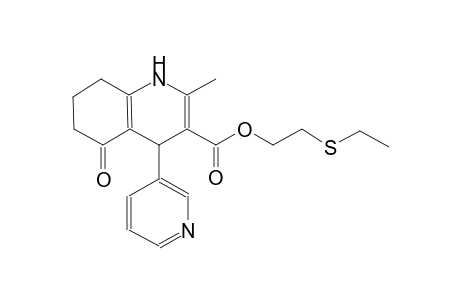 3-quinolinecarboxylic acid, 1,4,5,6,7,8-hexahydro-2-methyl-5-oxo-4-(3-pyridinyl)-, 2-(ethylthio)ethyl ester