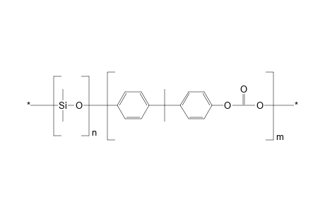 Dimethylsiloxane-bisphenol a-carbonate block copolymer (65 wt-% polydimethylsiloxane units)