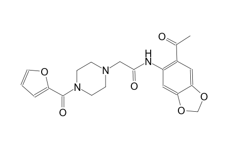 N-(6-acetyl-1,3-benzodioxol-5-yl)-2-[4-(2-furoyl)-1-piperazinyl]acetamide