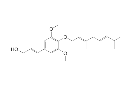 4-O-[6,7-dihydro-5,6E-dehydro-7(9)-dehydrogeranyl]sinapyl alcohol