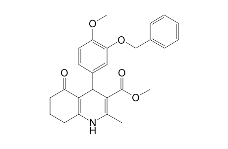 4-(3-benzoxy-4-methoxy-phenyl)-5-keto-2-methyl-4,6,7,8-tetrahydro-1H-quinoline-3-carboxylic acid methyl ester
