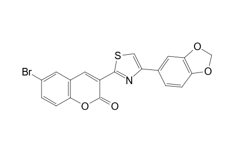 2H-1-Benzopyran-2-one, 3-[4-(1,3-benzodioxol-5-yl)-2-thiazolyl]-6-bromo-