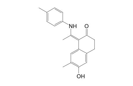 (Z)-1,2,3,4-Tetrahydro-6-hydroxy-7-methyl-1-{1-[(4-methyl-phenyl)-amino]ethyliden}-2-naphthalinone