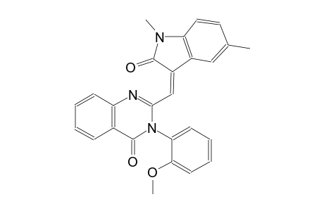 4(3H)-quinazolinone, 2-[(Z)-(1,2-dihydro-1,5-dimethyl-2-oxo-3H-indol-3-ylidene)methyl]-3-(2-methoxyphenyl)-