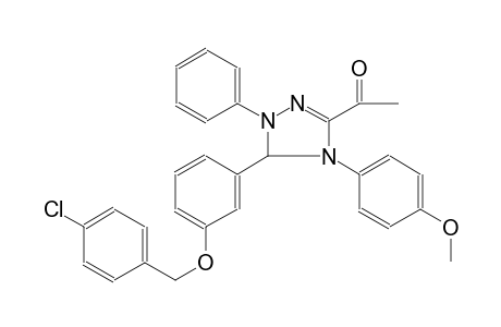ethanone, 1-[5-[3-[(4-chlorophenyl)methoxy]phenyl]-4,5-dihydro-4-(4-methoxyphenyl)-1-phenyl-1H-1,2,4-triazol-3-yl]-
