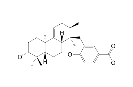 NOSCOMIN;8-[(5-CARBOXY-2-HYDROXY)-BENZYL]-2-HYDROXY-1,1,4A,7,8-PENTAMETHYL-1,2,3,4,4A,6,7,8,8A,9,10,10A-DODECAHYDROPHENANTHRENE