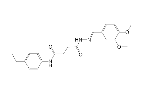 butanoic acid, 4-[(4-ethylphenyl)amino]-4-oxo-, 2-[(E)-(3,4-dimethoxyphenyl)methylidene]hydrazide