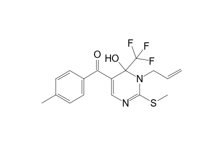 (1-Allyl-6-hydroxy-2-(methylthio)-6-(trifluoromethyl)-1,6-dihydropyrimidin-5-yl)(4-tolyl)methanone