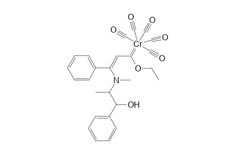 Pentacarbonyl { (2E)-1-ethoxy-3-[( 2'-hydroxy-1'-methyl-2'-phenylethyl)methylamino ]-3-phenyl-2-propenylidene] chromium