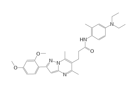 pyrazolo[1,5-a]pyrimidine-6-propanamide, N-[4-(diethylamino)-2-methylphenyl]-2-(2,4-dimethoxyphenyl)-5,7-dimethyl-