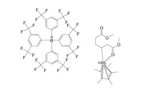 [(ETA(5)-C5ME5)RHCH(CH2C(O)OME)(CH2CH2C(O)OME)](+)[B-3,5-(CF3)2C6H3](-)