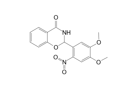 4H-1,3-Benzoxazin-4-one, 2-(4,5-dimethoxy-2-nitrophenyl)-2,3-dihydro-