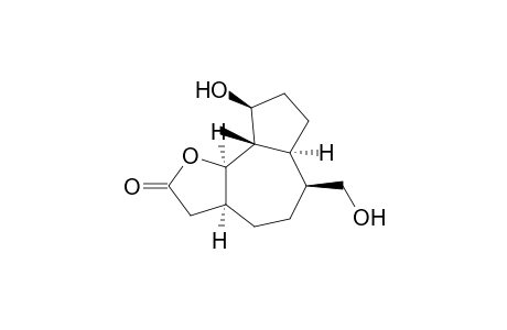 (3a.alpha.,6.beta.,6a.alpha.,9.beta.,9a.beta.,9b.alpha.)-(.+-.)-Decahydro-9-hydroxy-6-(hydroxymethyl)-9a-methylazuleno[4,5-b]furan-2(3H)-one