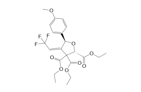 trans-Triethyl 5-(4-Methoxyphenyl)-4-(2,2,2-trifluoroethylidene)tetrahydrofuran-2,3,3-tricarboxylate