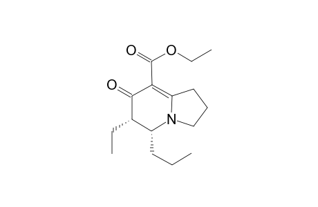 Ethyl (5R,6S)-6-ethyl-7-oxo-5-propyl-1,2,3,5,6,7-hexahydro-indolizidine-8-carboxylate