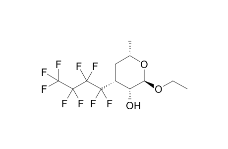 (2R*,3R*,4R*,6S*)-2-Ethoxy-6-methyl-4-(perfluorobutyl)-tetrahydropyran-3-ol