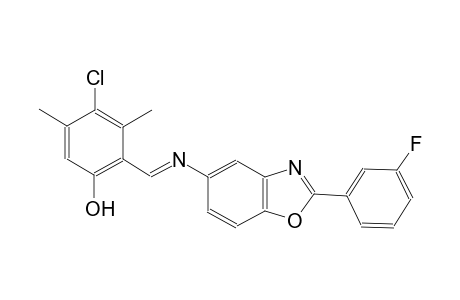 phenol, 4-chloro-2-[(E)-[[2-(3-fluorophenyl)-5-benzoxazolyl]imino]methyl]-3,5-dimethyl-