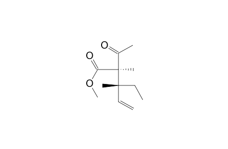 4-Pentenoic acid, 2-acetyl-3-ethyl-2,3-dimethyl-, methyl ester, (R*,R*)-