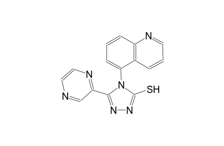 4H-1,2,4-triazole-3-thiol, 5-pyrazinyl-4-(5-quinolinyl)-