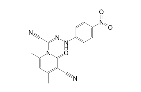 3-Cyano-1-((2-p-nitrophenylhydrazono)cyanomethyl)-4,6-dimethyl-2-pyridone