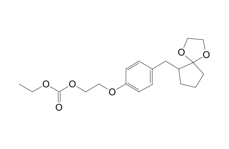 Ethyl 2-{4'-(2",2"-(ethylenedioxy)cyclopent-1'-ylmethyl]phenoxy]ethyl}carbonate